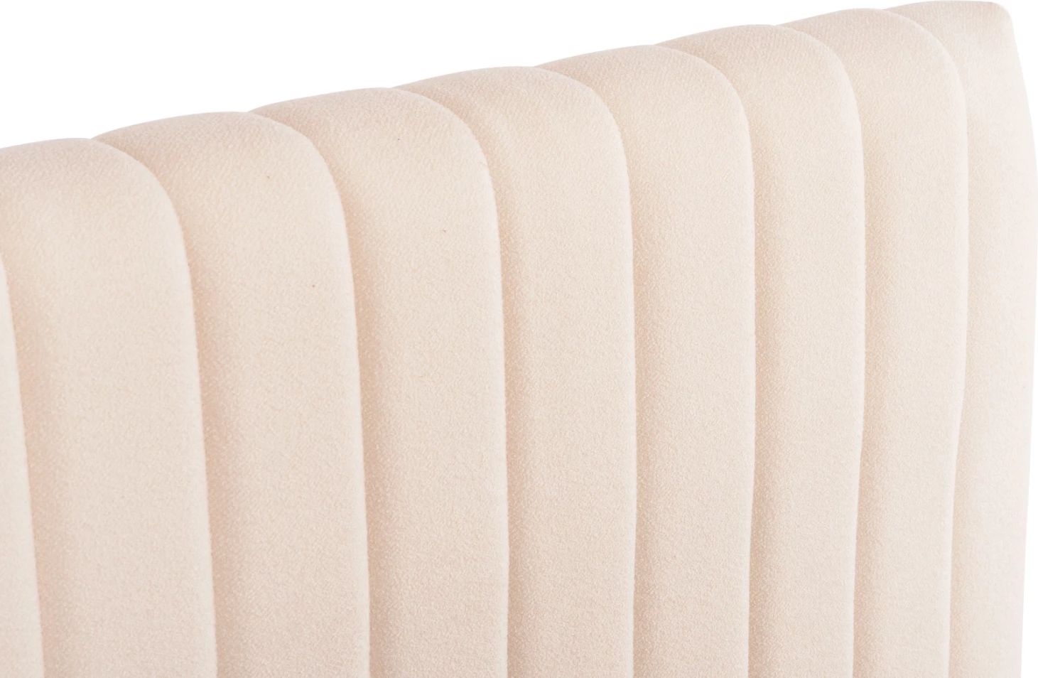 Krevat dopio LUTHER, material stof, ngjyrë bezhë, për dyshek 160x200cm