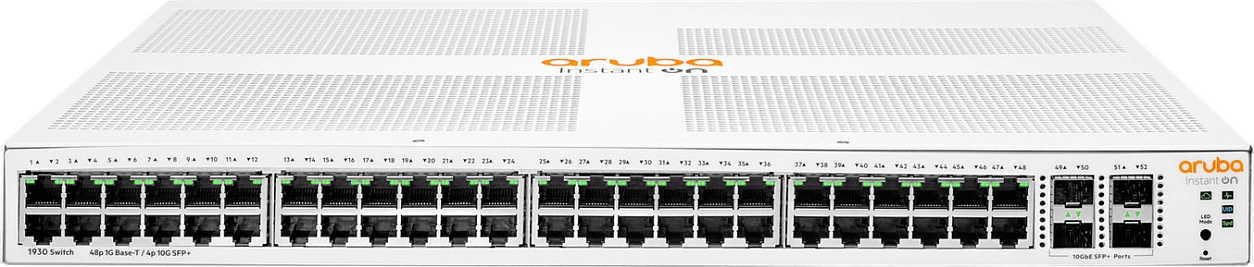 Switch HPE Aruba Instant On 1930 48G PoE+ 4xSFP/SFP+ 370W, 1U, i bardhë