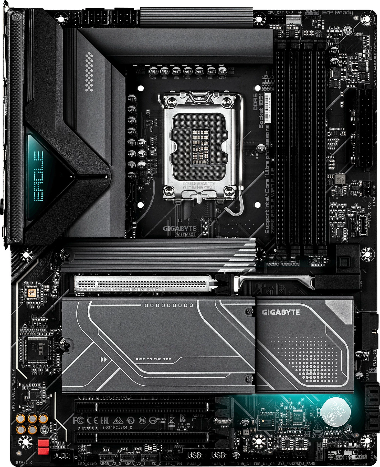 Pllakë amë Gigabyte Z890 EAGLE WIFI7 PLUS, LGA1851, 1xDP, e zezë/gri