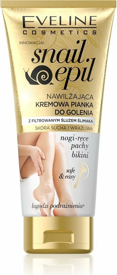 Shkumë për depilim për femra Eveline Cosmetics Snail Epil Moisturizing Creamy Foam, 175ml
