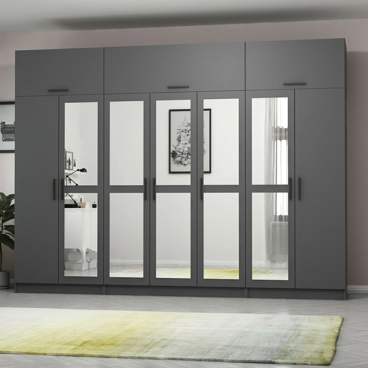 Dollap Skye Decor, ngjyrë antracit, Kale - 5191