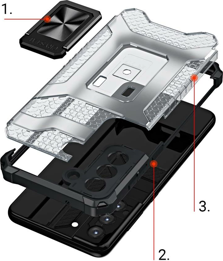 Mbështjellës Hurtel Crystal Ring Case për Samsung Galaxy S22+, me mbajtëse magnetike, Jeshil