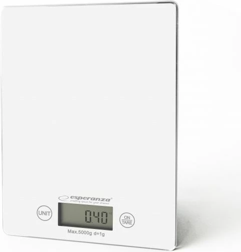 Peshore kuzhine Esperanza Lemon EKS002W, 5 kg, 1 g, digitale, e sheshtë, e bardhë