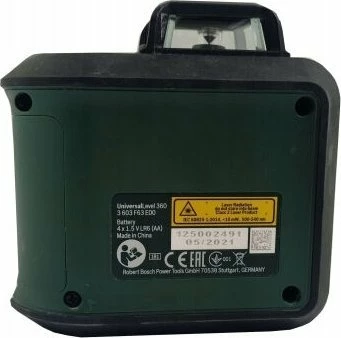 Laser nivelues Bosch UniversalLevel 360, rreze 24 m, set me tripod TT150UNI, gjelbër/zi