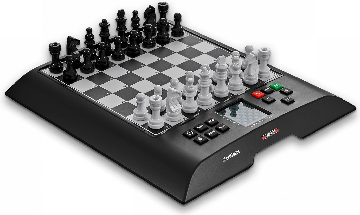 Set shahu elektronik Millennium ChessGenius, tabelë 20x20cm, magnetik, LCD, bardh/zi