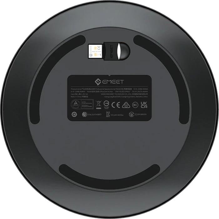 Altoparlant konference EMEET OfficeCore M2 Max, 5 W, Bluetooth 5.0, USB-C, bateri 2600 mAh, i zi, set me adapter USB A300 + kabllo USB-C 3 m