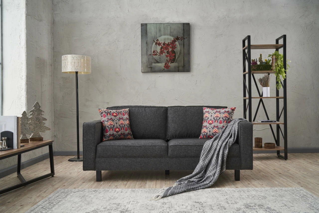 Divan dy ulëshe Atelier del Sofa, lino Kale, antracit