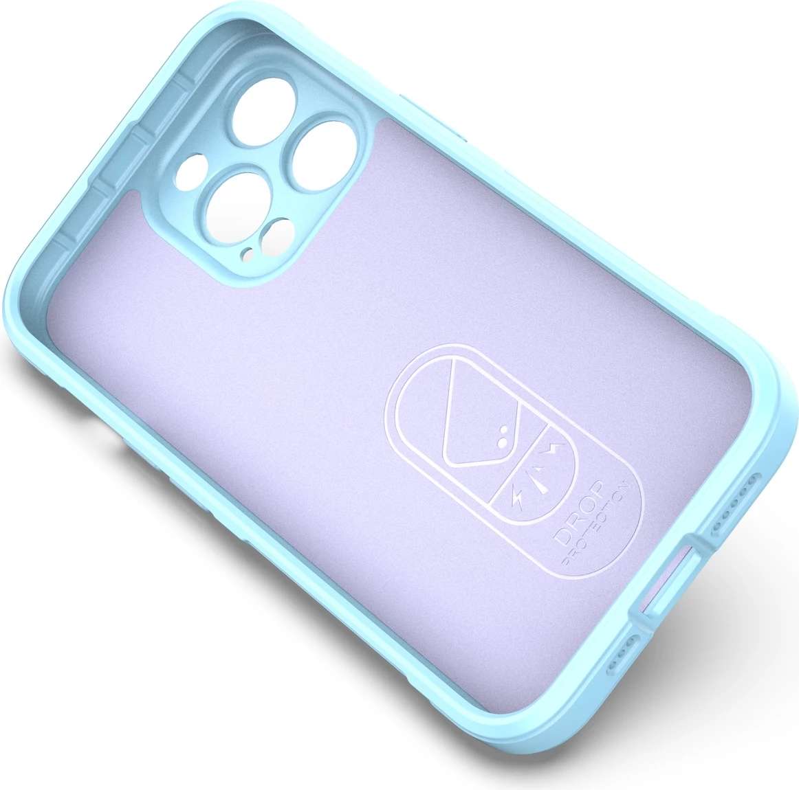 Mbështjellës Hurtel Magic Shield Case për iPhone 13 Pro, fleksibël, i blinduar, Kaltër e lehtë