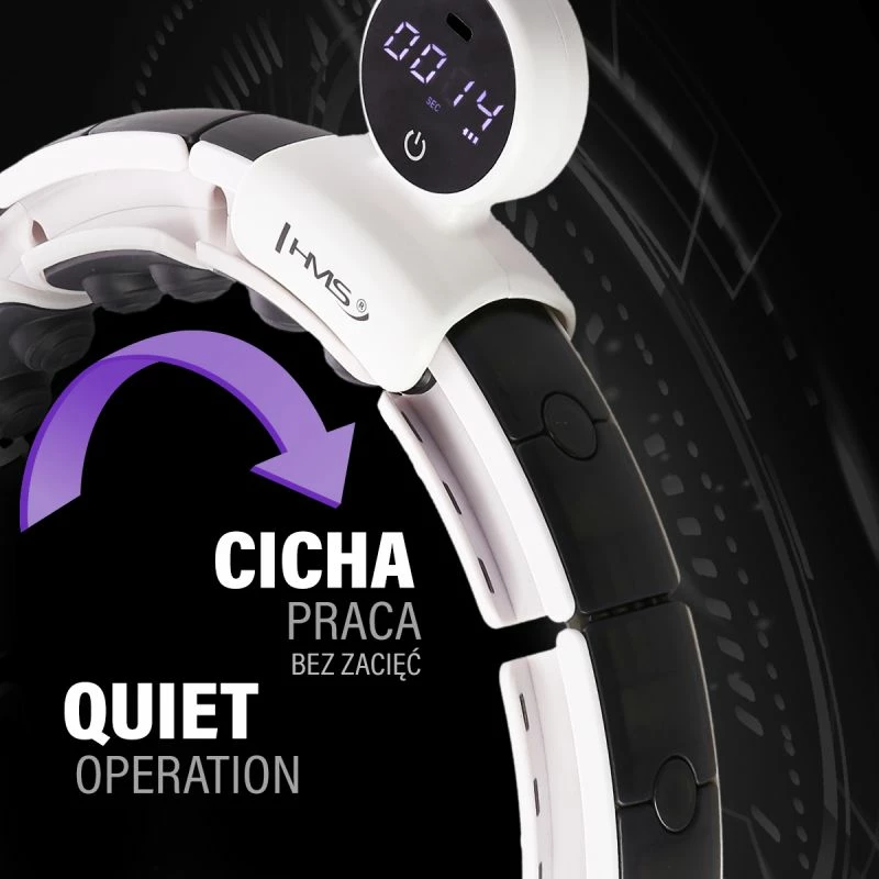 Hula hop HMS HHM16 me magnet dhe peshë, i bardhë me numërues