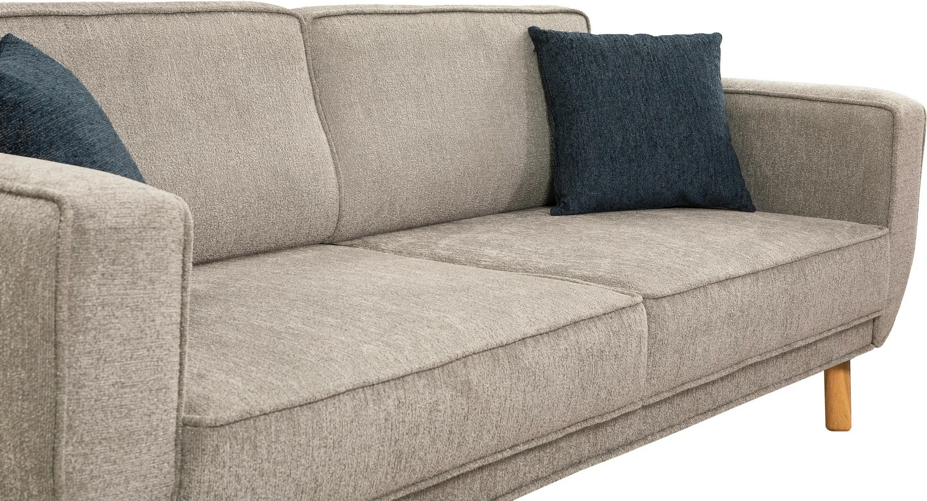 Set divan-krevat Atelier del Sofa, Larus Wood, ngjyrë lisi, gri - 6