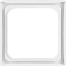 Kornizë/mbulesë për insert telekomunikimi Busch-Jaeger 1746/10-84, 63x63mm, pa vida, e bardhë