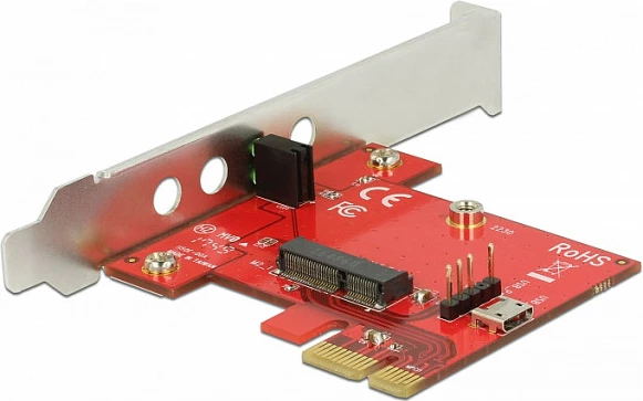 Kartelë PCIe DeLOCK 89889, adaptor M.2 Key E, PCI Express x1, USB 2.0