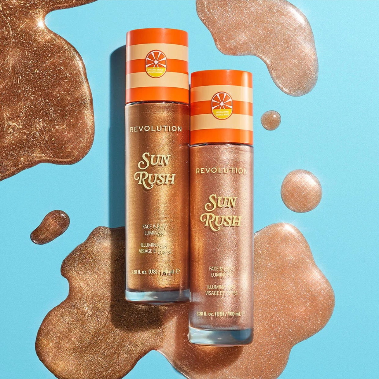 Revolution - Body highlighter Sun Rush - Caramel Bronze