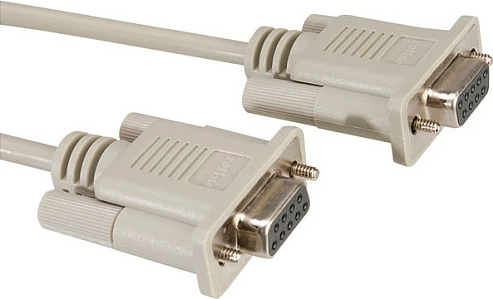 Kabllo serike ROLINE Null Modem DB9 F-F, 3 m, Gri