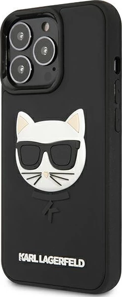 Mbështjellës Karl Lagerfeld Ikonik 3D Rubber për iPhone 13/13 Pro, 6.1", i zi