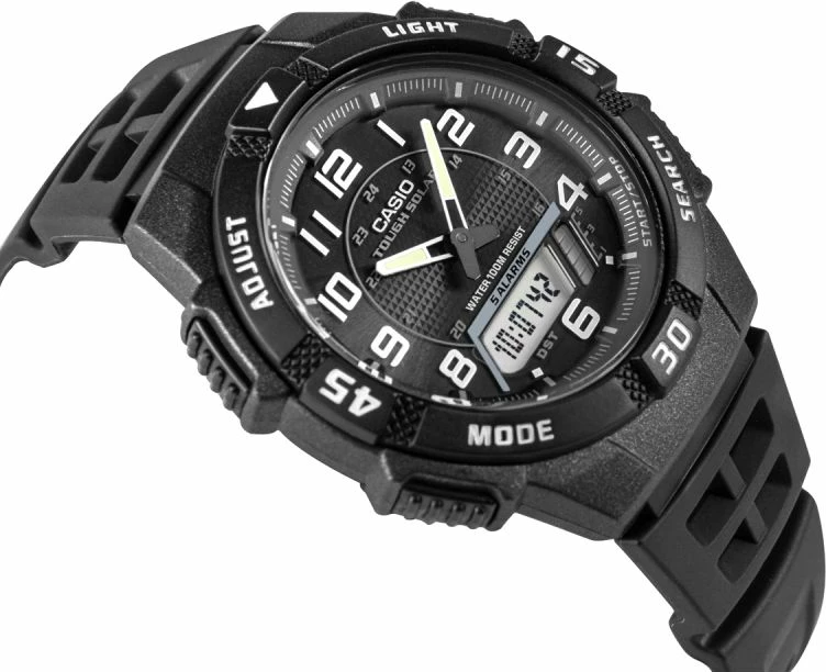 Orë dore unisex CASIO AQ-S800W-1BVEF, e zezë, me kuti