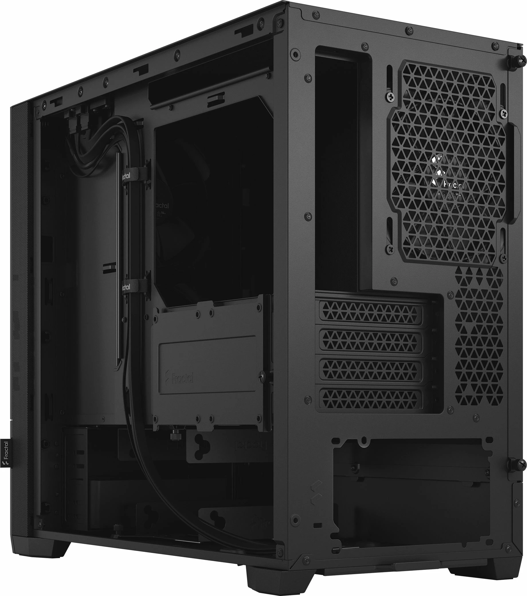 Kasë Fractal Design Pop Mini Silent Solid FD-C-POS1M-01, Mini Tower Micro-ATX/Mini-ITX, 3x120mm ventilatorë, pa dritare, e zezë