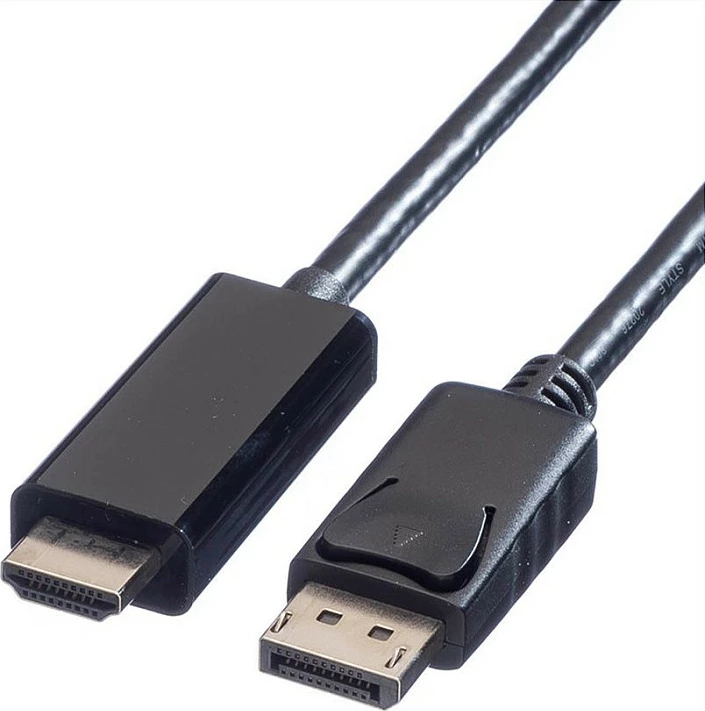 Kabëll VALUE DP-UHDTV3M DisplayPort në HDMI, 3 m, 4K, i zi