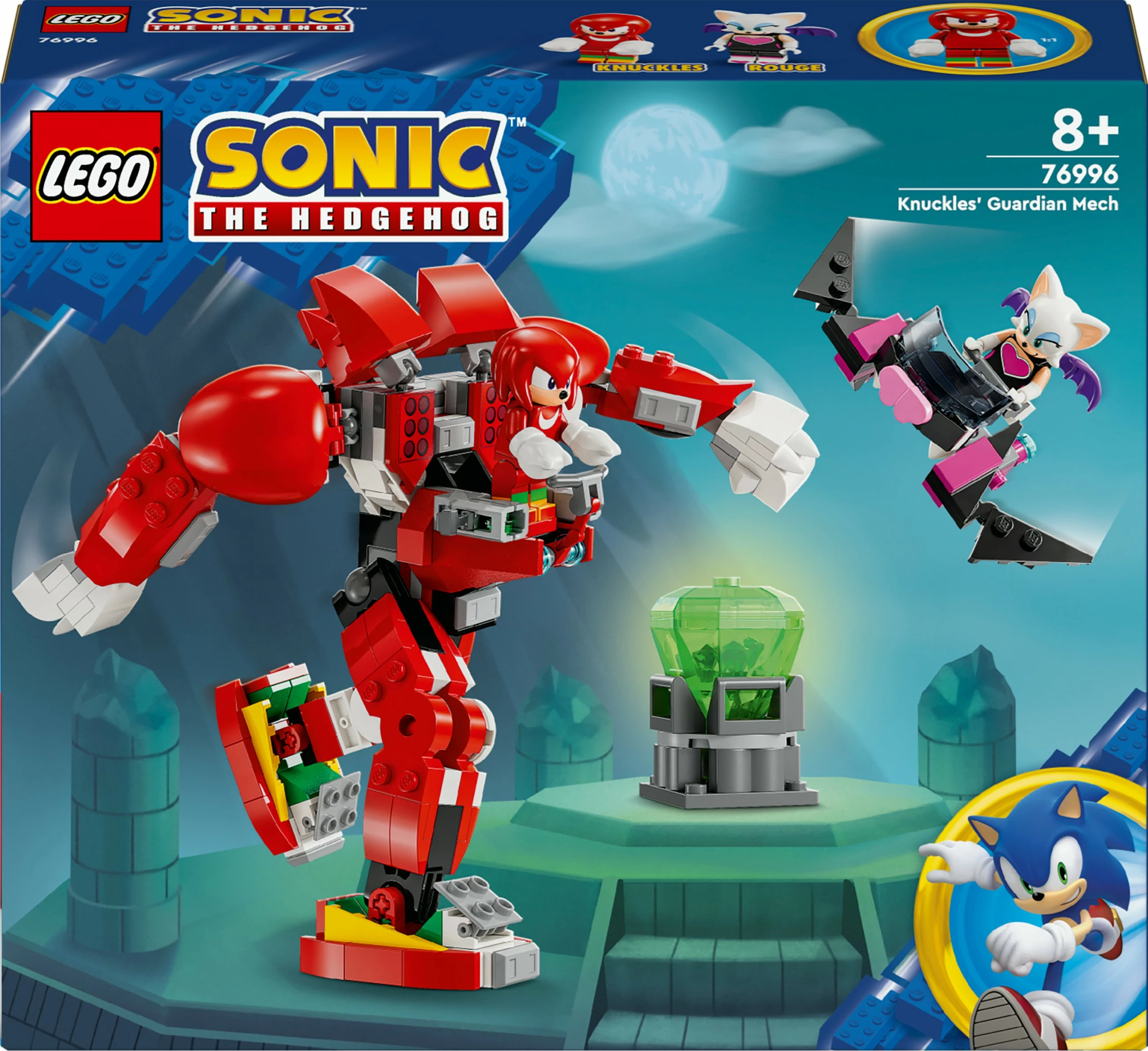 Set ndërtimi LEGO Sonic the Hedgehog 76996 Knuckles Guardian Mech, 276 pjesë, multikolor