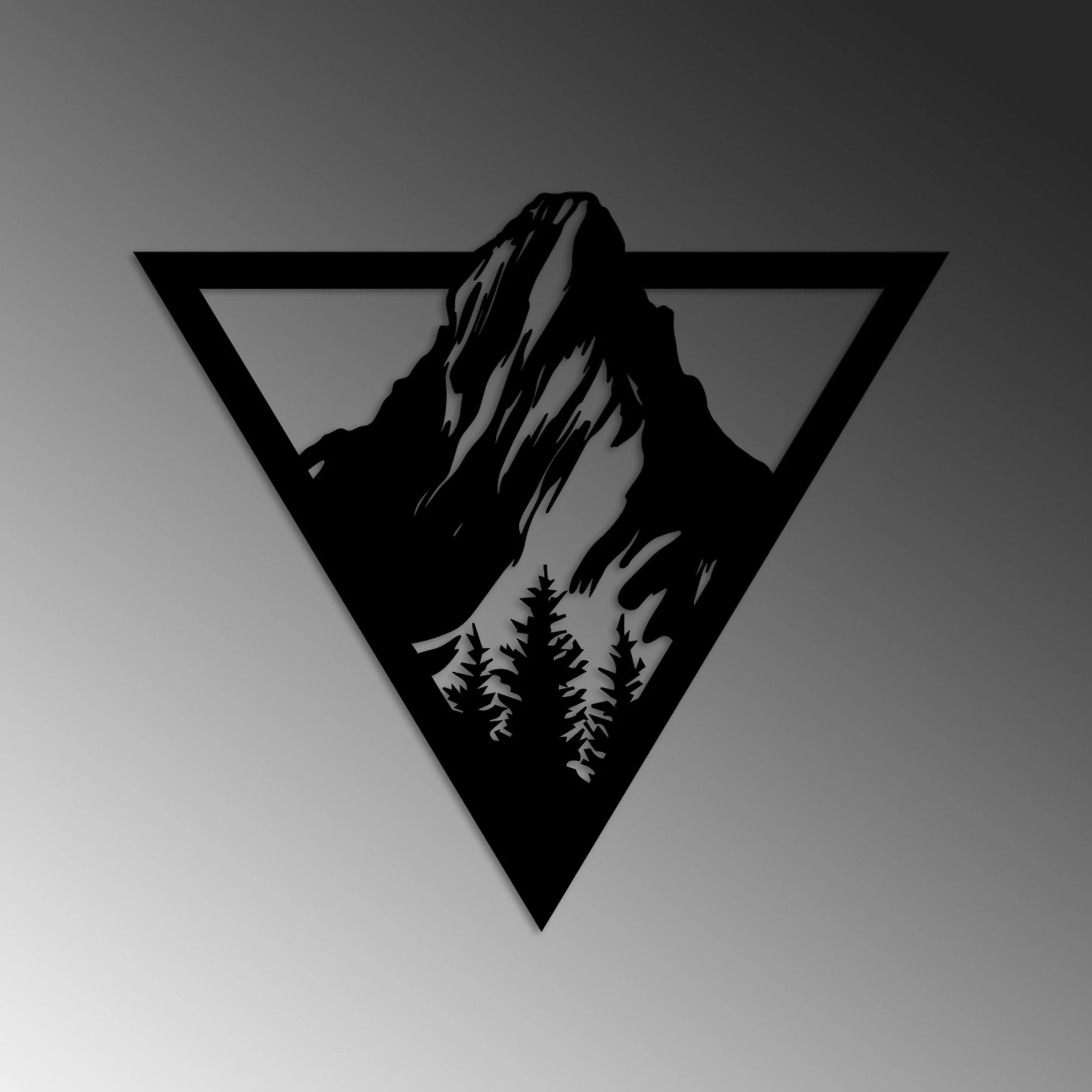Aksesor dekorativ metalik për mur, Wallity, Matterhorn
