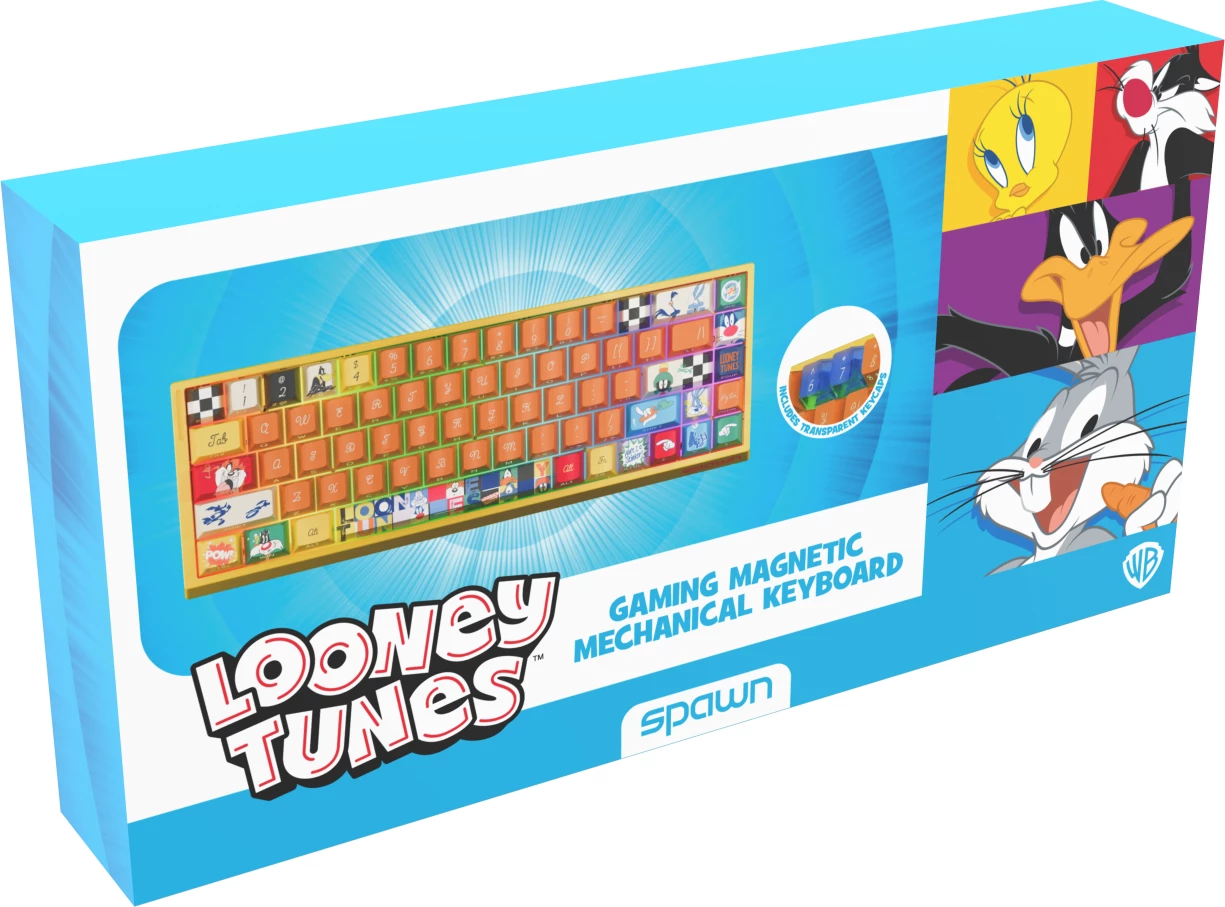 Tastierë gaming mekanike Spawn Looney Tunes 68 tasta RGB USB-C, shumëngjyrëshe