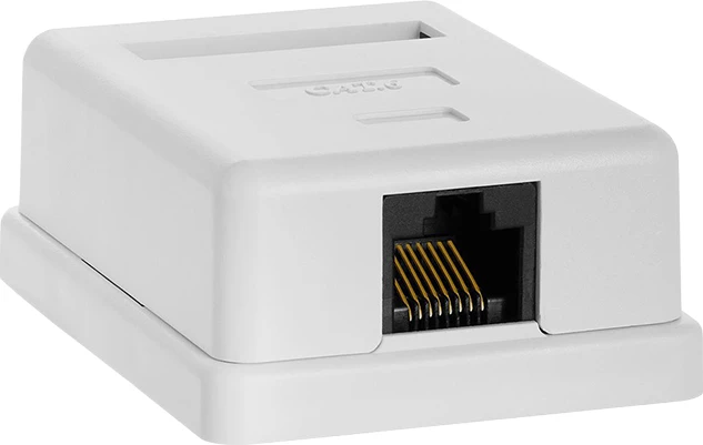 Surface Mount Box 1-Port CAT6 	