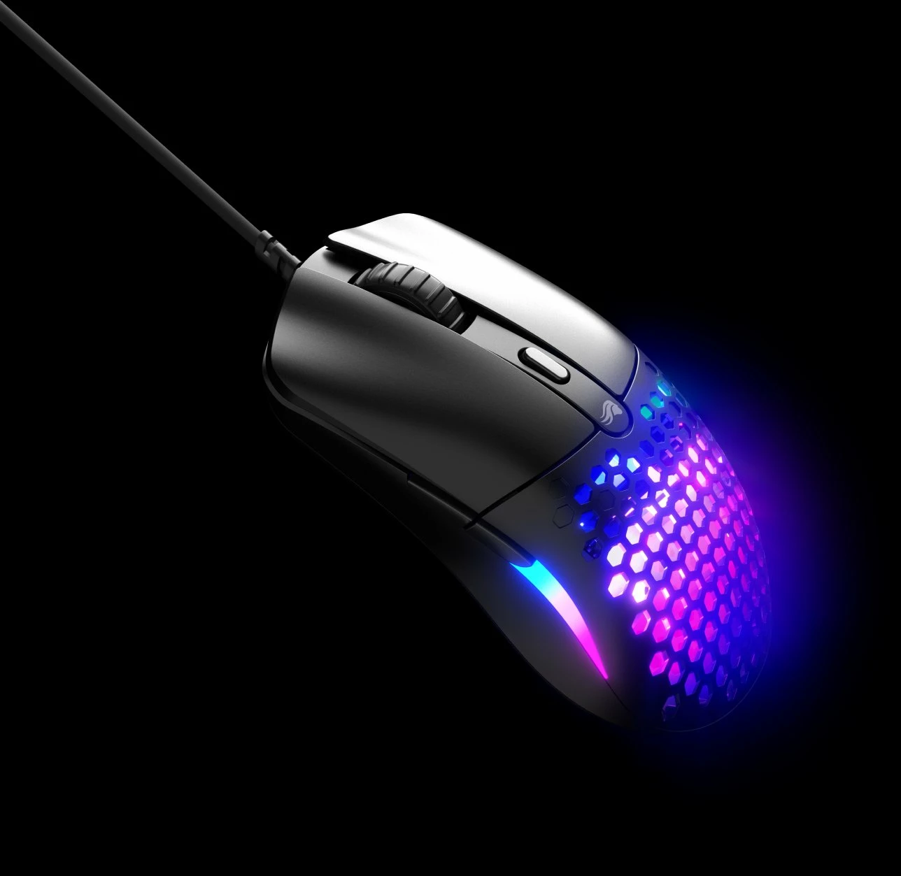 Maus gaming Glorious Model O Eternal GLO-OE-W-BLK, 12000 DPI, 6 butona, RGB, i zi