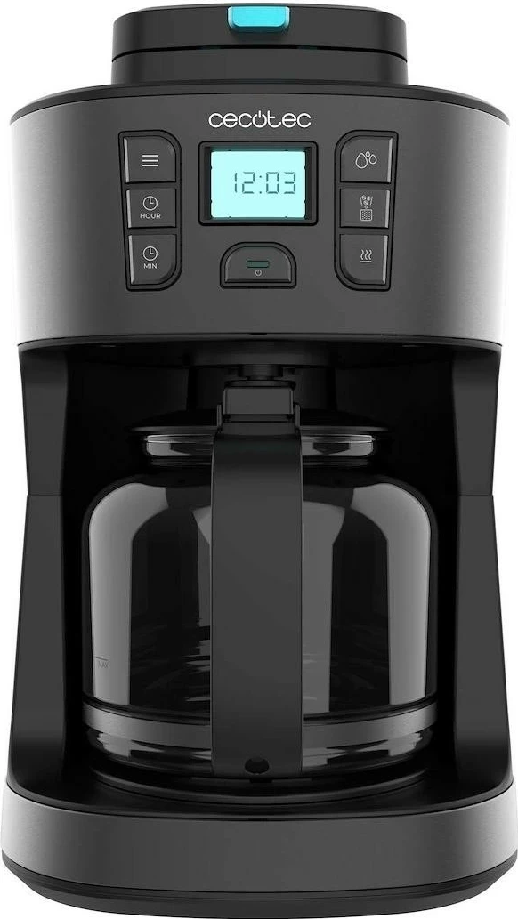 Aparat kafeje Cecotec Coffee 66 Grind & Drop, elektronik, 1L, zi