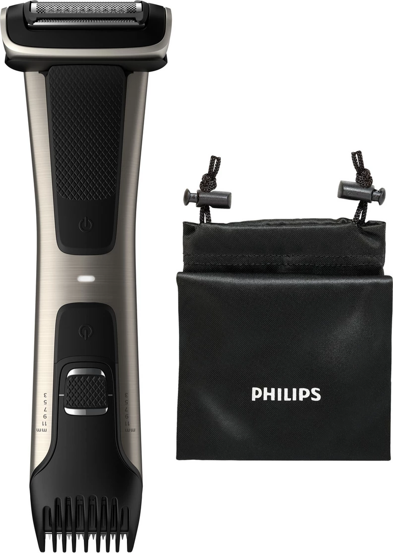 Makinë rroje trupi Philips Bodygroom Series 7000 BG7025/15, e zezë, me çantë