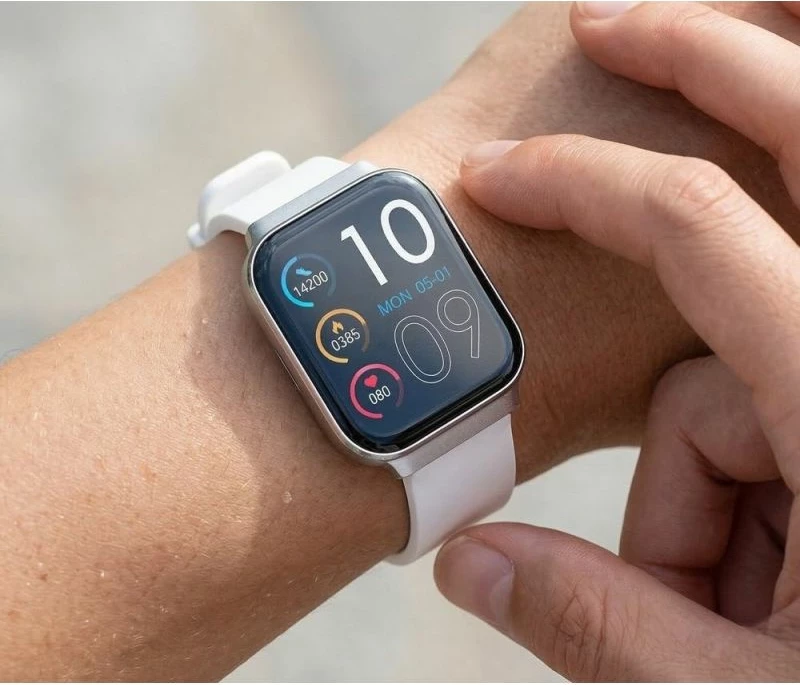 Smartwatch për femra Gravity GT44-4, rrip i bardhë + byzylyk argjendi