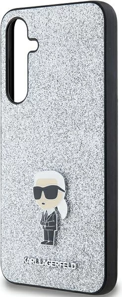 Mbështjellës Karl Lagerfeld Fixed Glitter Ikonik për Samsung Galaxy A35, argjendtë