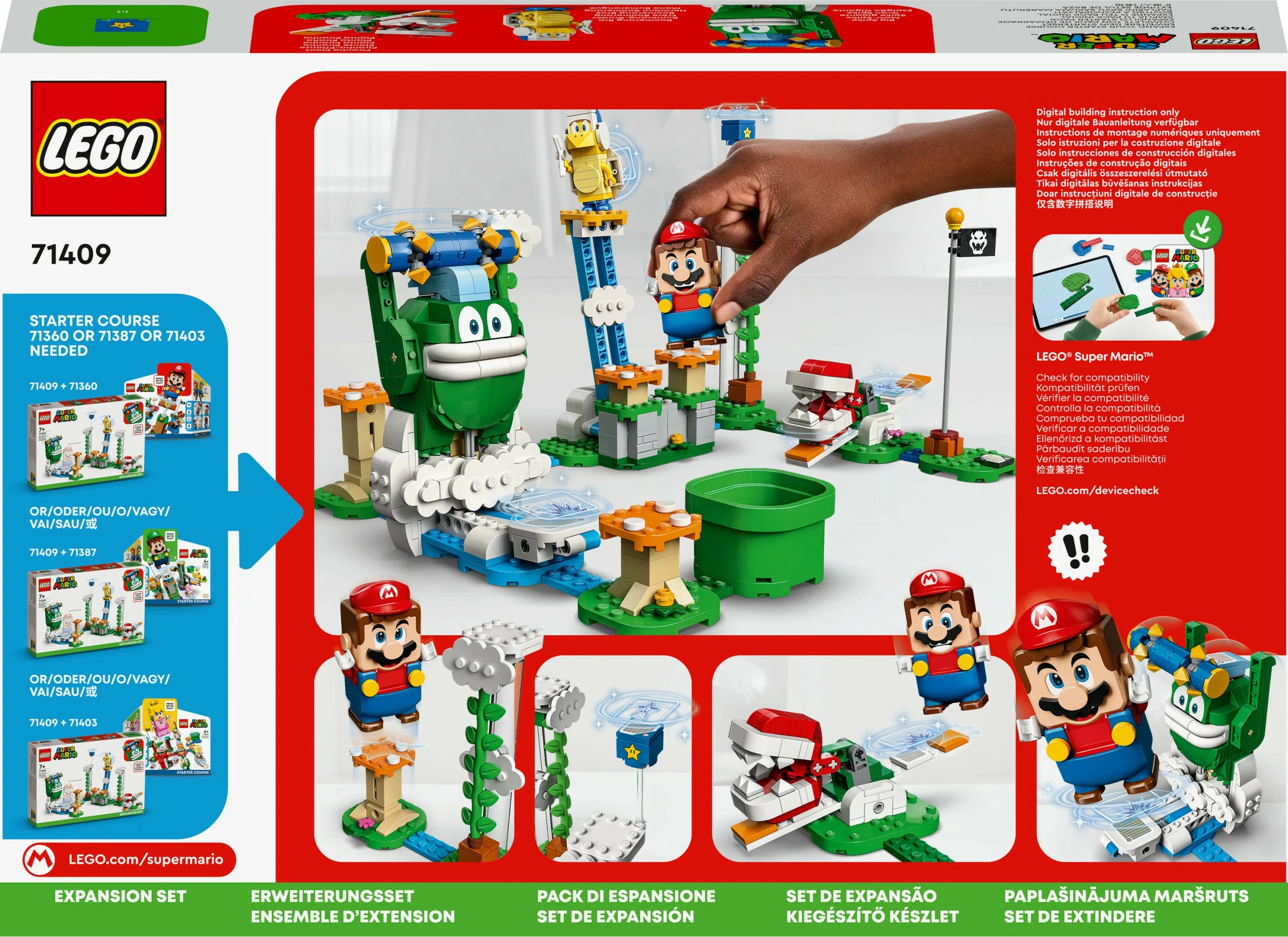Set ndërtimi LEGO Super Mario 71409 Maxi-Spikes Wolken-Challenge, 540 pjesë, shumëngjyrësh