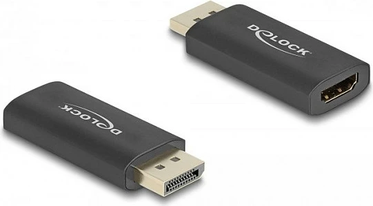 Adapter DeLOCK DisplayPort 1.4 në HDMI, 8K HDR, aktiv, i zi