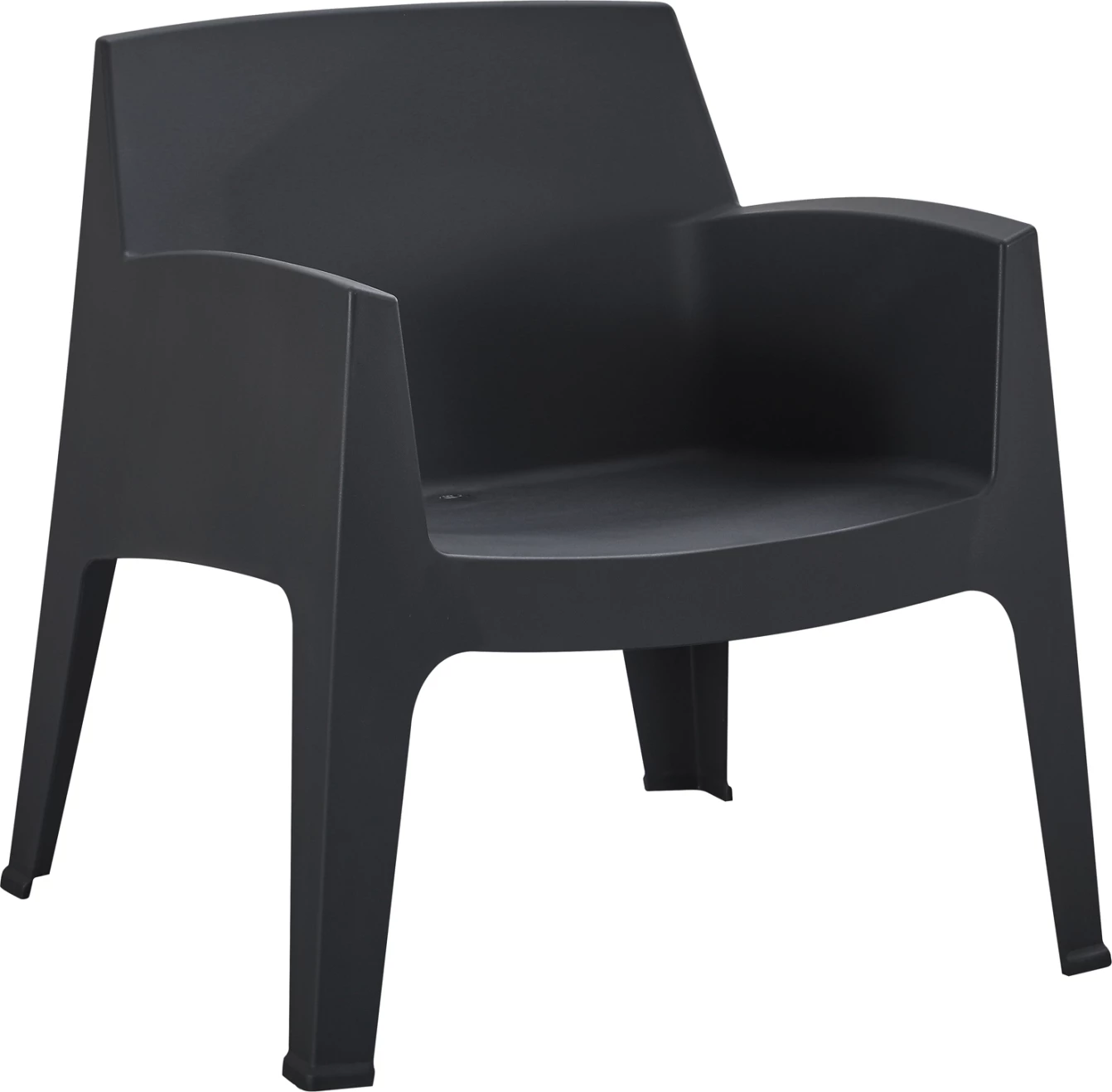 Karrige lounge polipropileni, e zezë, SLEEK FH6365.02, 62.5x48.5x73cm