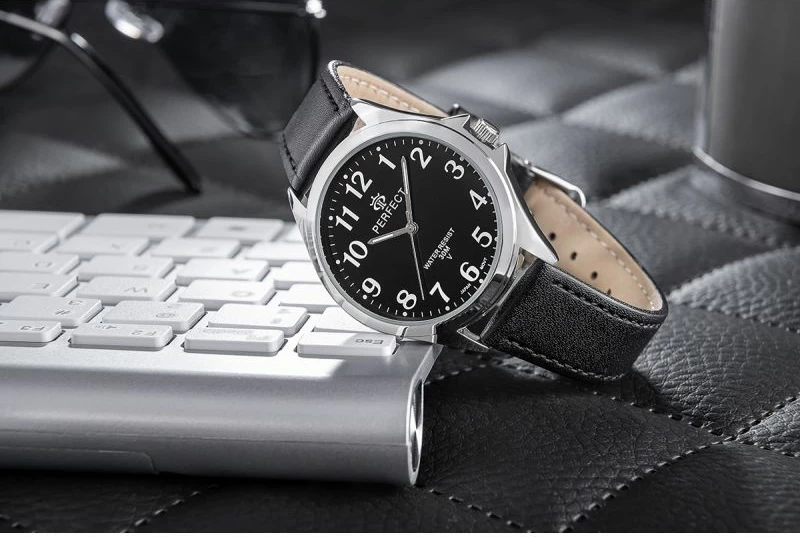 Orë dore meshkuj PERFECT GXB412-05, e zezë