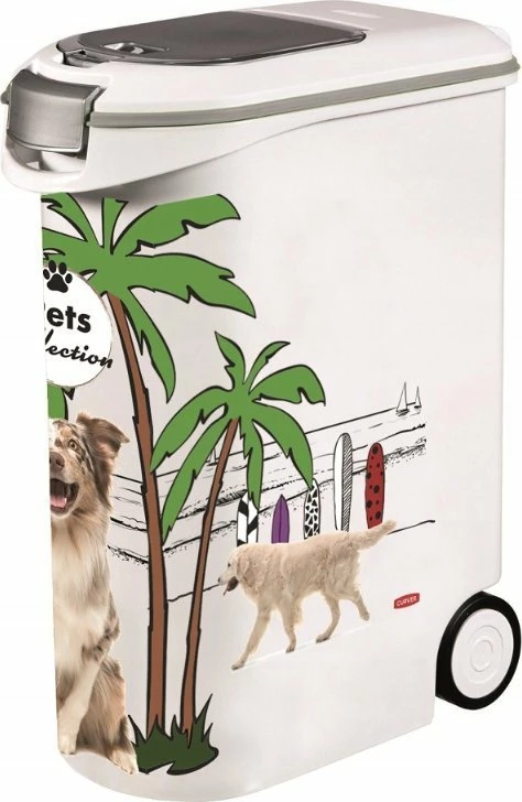 Kontejner ushqimi për qen Curver Love Pets Dogs 20 kg, i bardhë
