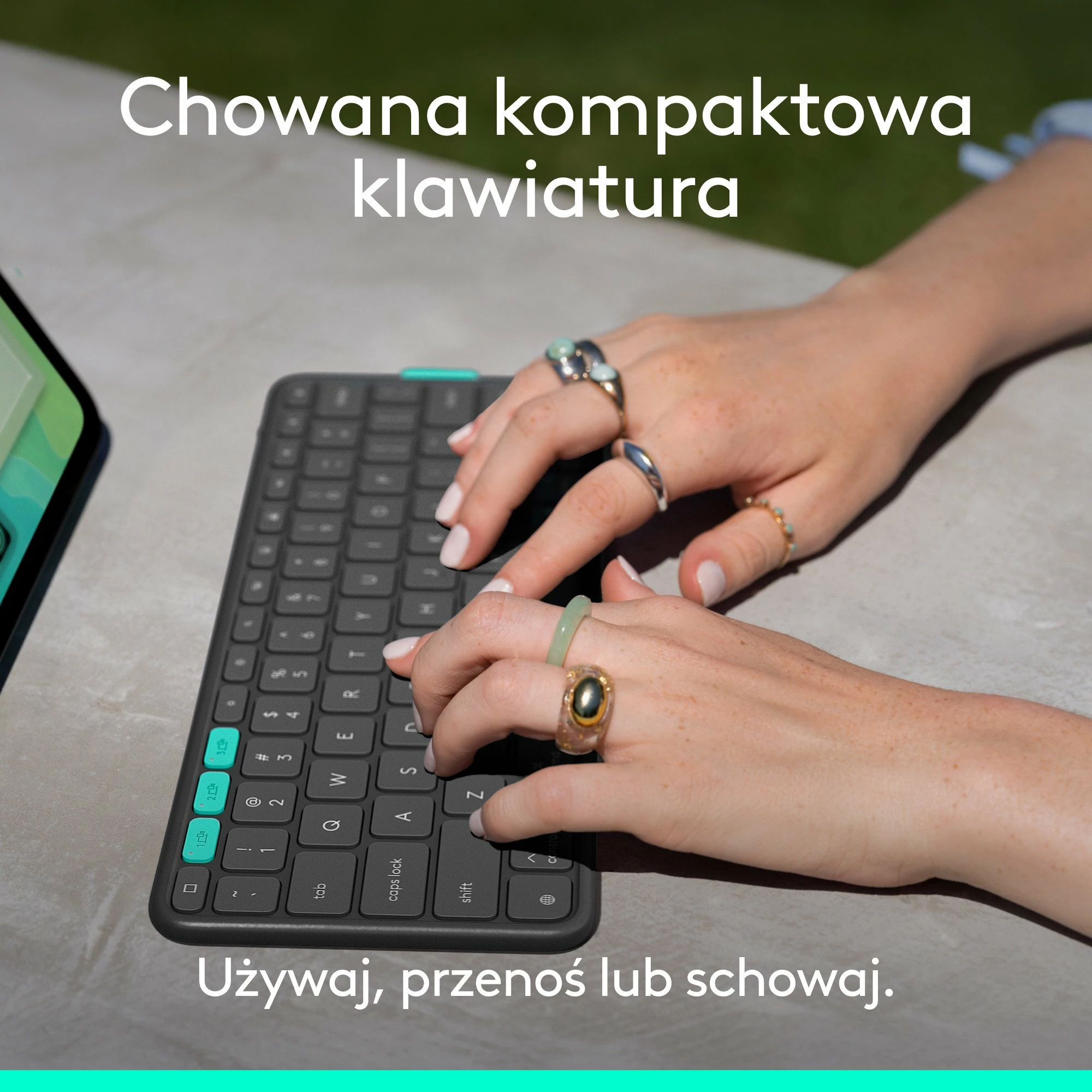 Mbështjellës me tastierë Logitech Flip Folio për iPad Pro & iPad Air 13\" (920-013388), graphite