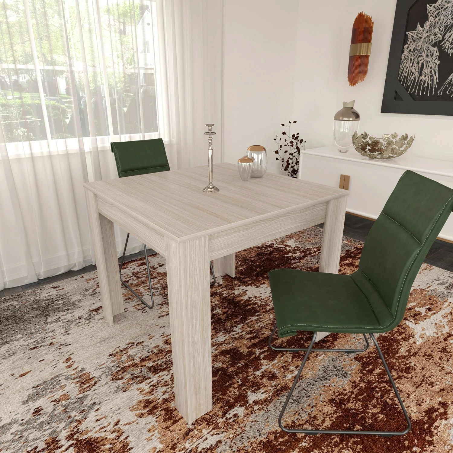 Tavolinë ngrënieje Hanah Home, një pjesë, 90 cm, ngjyrë lisi