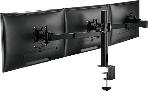 Mbajtëse monitori LogiLink 3-fishe, 17-27", krahë të rregullueshëm, e zezë