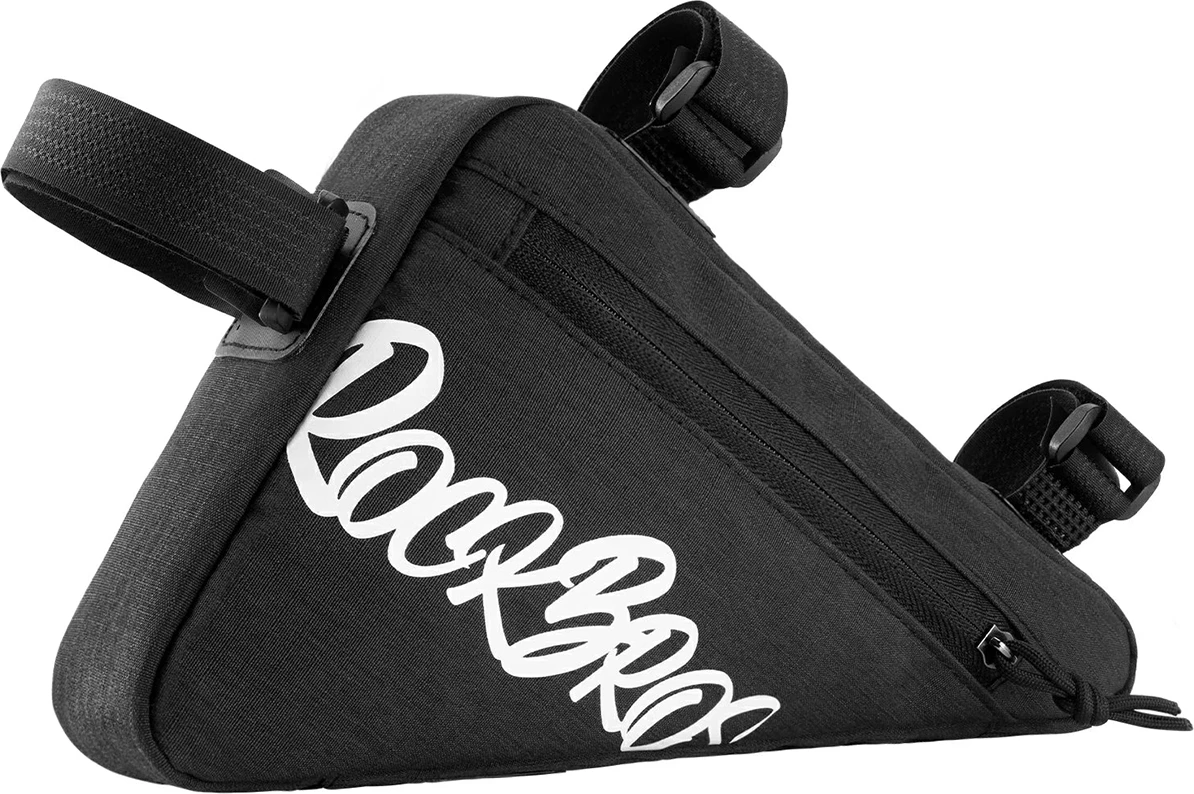 Çantë trekëndore për kornizë biciklete Rockbros G001 Flash Journey 0.8 L, e zezë