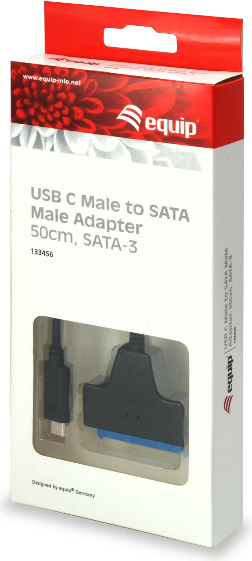 Kabllo/adaptues USB Type C në SATA Equip, 0.5m, 6 Gbit/s, e zezë