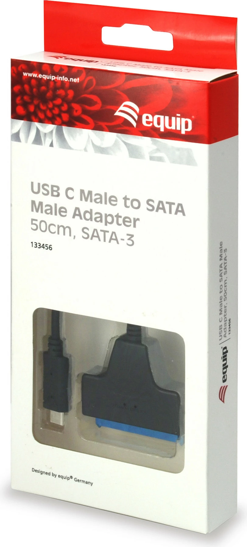 Kabllo/adaptues USB Type C në SATA Equip, 0.5m, 6 Gbit/s, e zezë