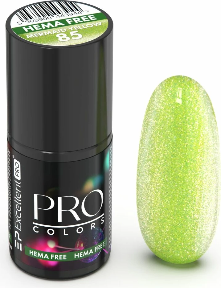 Llak për thonj për femra Excellent PRO Pro Colors Hema Free Hybrid 85 Marmaid Yellow, 7g