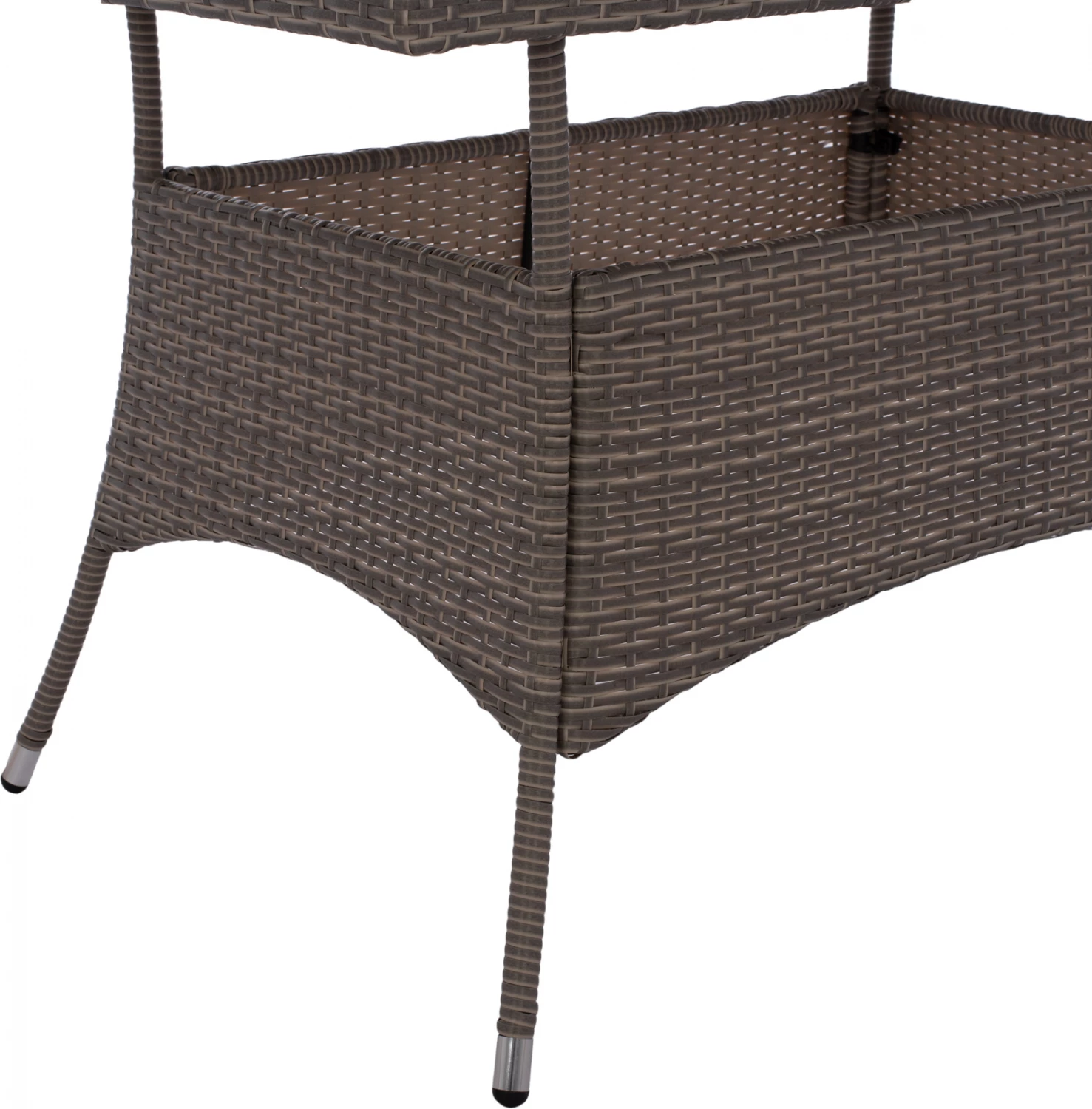 Tavolinë metalike Military rattan gri FH5141.31 120x70x75 cm