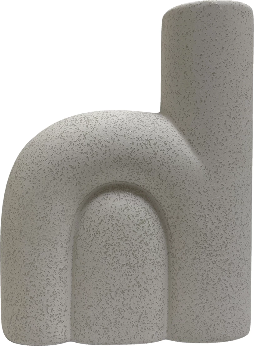 Dekor tavoline prej qeramike ARCON FH4640.01 ngjyrë e bardhë me kristalizim 19.5x7x24.5Hcm