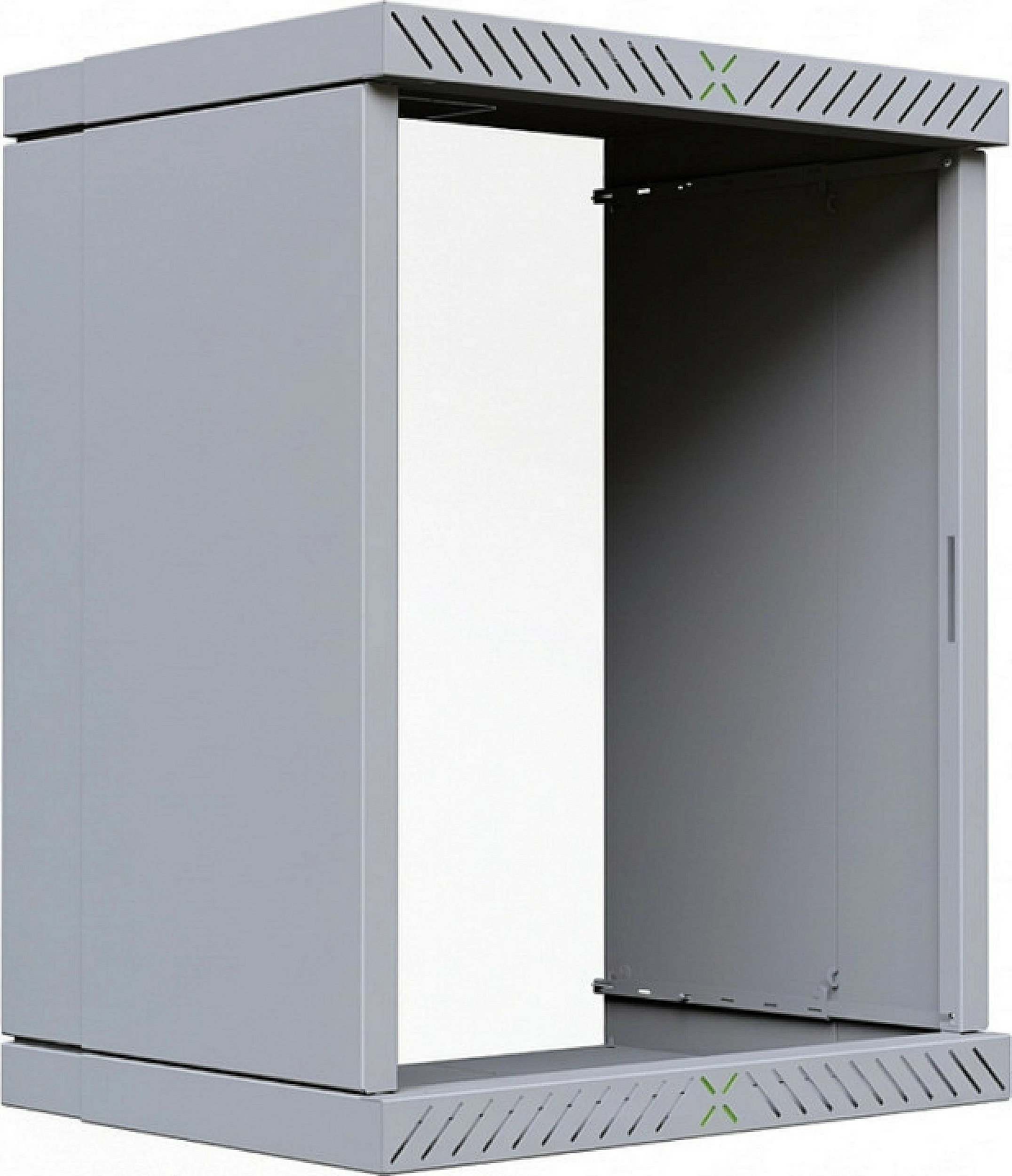 Panel mbulues për kabinet rrjeti EFB Elektronik X-Rack, montim në mur, 15U (15HE), RAL7035 gri