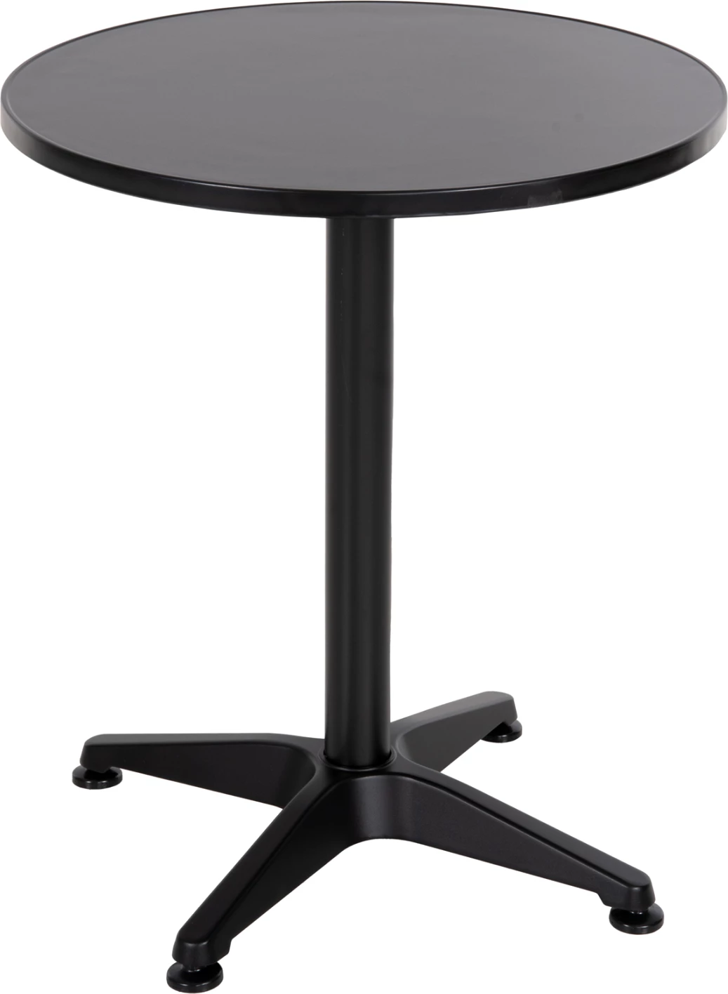 Tavolinë e rrumbullakët për jashtë, GOSS, alumini, ngjyrë e zezë, Φ60x70 cm