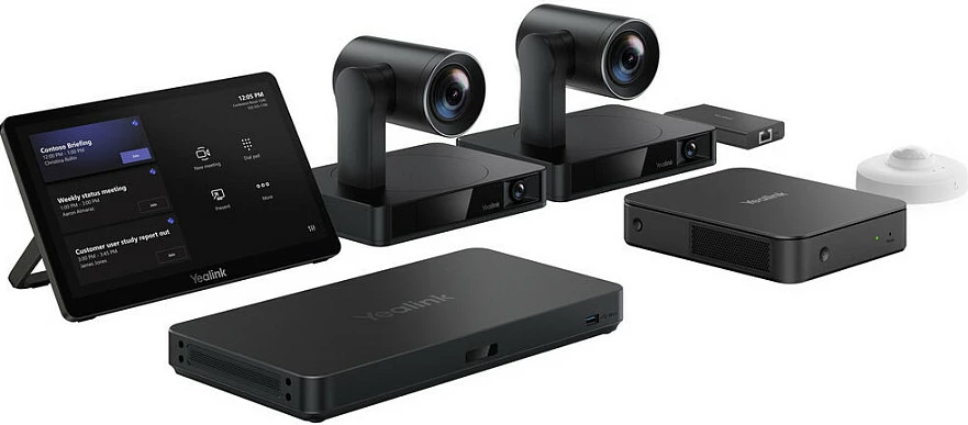 Sistem videokonference Yealink MVC940-C5-004, dual kamera 4K, ekran me prekje 11.6", Mini PC, ngjyrë e zezë