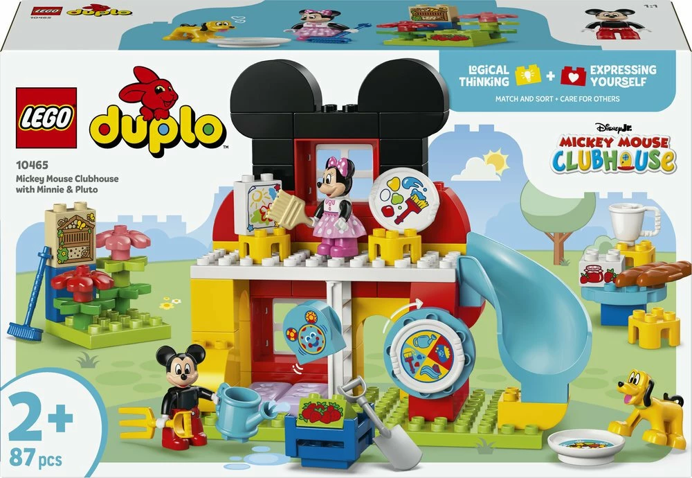 Set ndërtimi LEGO DUPLO Mickey Mouse Clubhouse 10465 me Minnie & Pluto, 87 copë