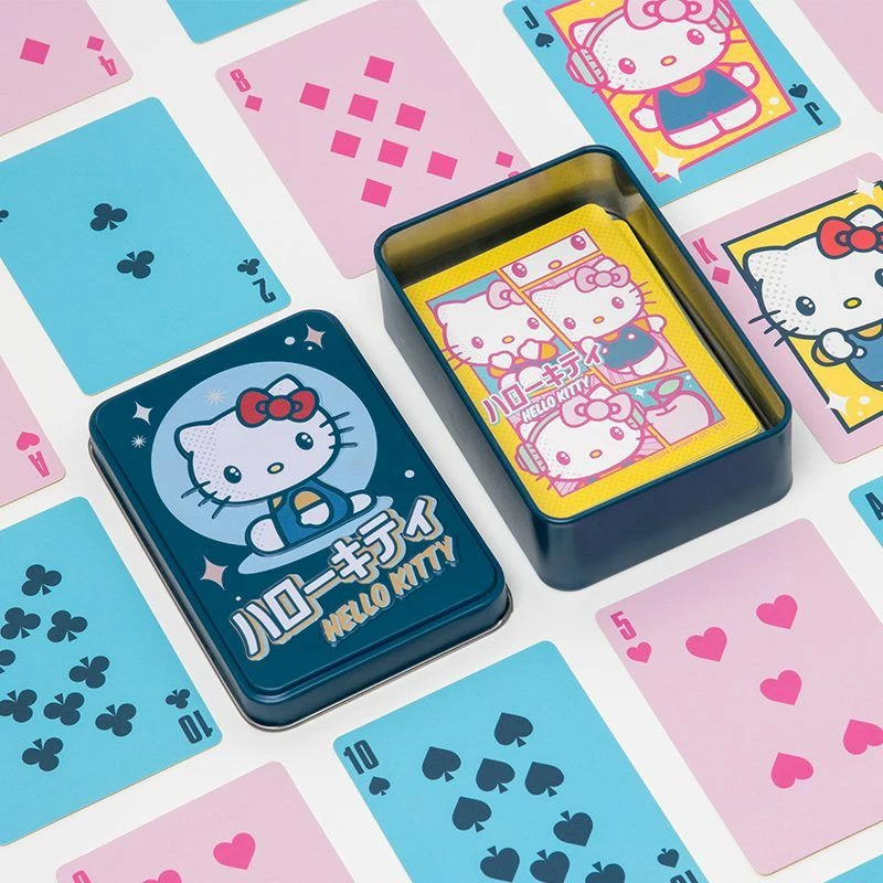 Letra loje Paladone Hello Kitty, 52+2 Joker (54 copë), me kuti ruajtëse, blu